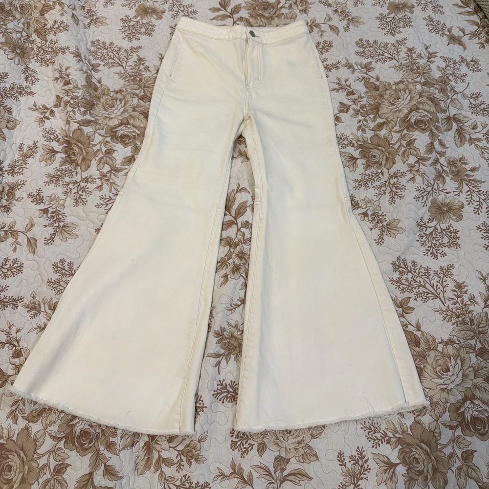 Free People Youthquake Crop Flare Jeans